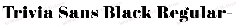 Trivia Sans Black Regular字体转换